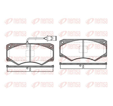 Sada brzdových destiček, kotoučová brzda REMSA 0047.52