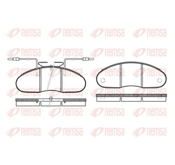 Sada brzdových destiček, kotoučová brzda REMSA 0048.02