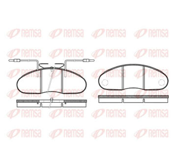 Sada brzdových destiček, kotoučová brzda REMSA 0048.12