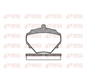 Sada brzdových destiček, kotoučová brzda REMSA 0052.10