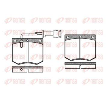 Sada brzdových destiček, kotoučová brzda REMSA 0063.02