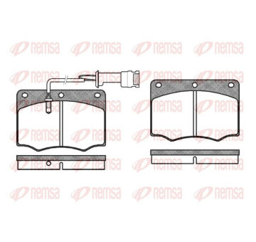 Sada brzdových destiček, kotoučová brzda REMSA 0064.02
