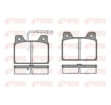 Sada brzdových destiček, kotoučová brzda REMSA 0068.02