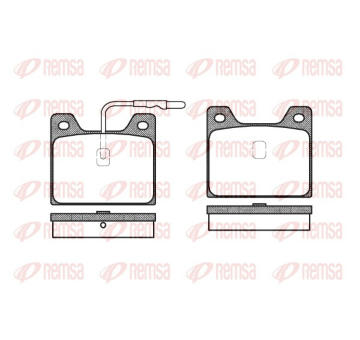 Sada brzdových destiček, kotoučová brzda REMSA 0068.12