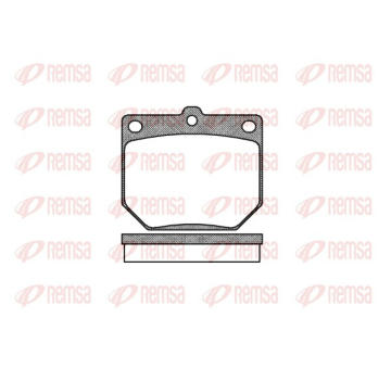 Sada brzdových destiček, kotoučová brzda REMSA 0077.20