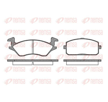 Sada brzdových destiček, kotoučová brzda REMSA 0105.10