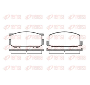 Sada brzdových destiček, kotoučová brzda REMSA 0109.00