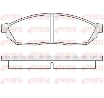 Sada brzdových destiček, kotoučová brzda REMSA 0111.00
