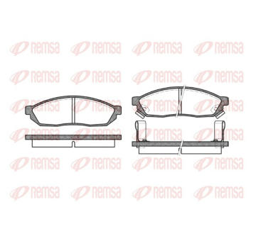 Sada brzdových destiček, kotoučová brzda REMSA 0111.02