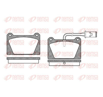 Sada brzdových destiček, kotoučová brzda REMSA 0122.02