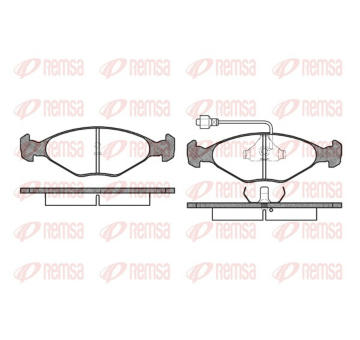 Sada brzdových destiček, kotoučová brzda REMSA 0124.02