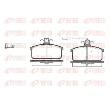 Sada brzdových destiček, kotoučová brzda REMSA 0128.32