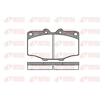Sada brzdových destiček, kotoučová brzda REMSA 0132.00
