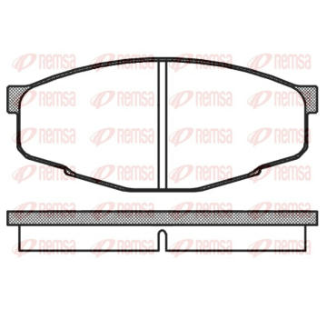 Sada brzdových destiček, kotoučová brzda REMSA 0133.10