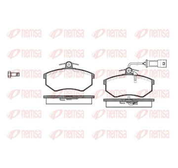 Sada brzdových destiček, kotoučová brzda REMSA 0134.02