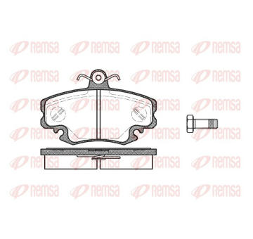 Sada brzdových destiček, kotoučová brzda REMSA 0141.10