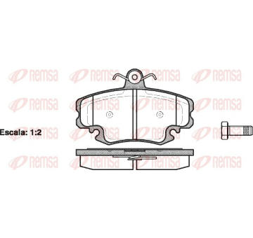 Sada brzdových destiček, kotoučová brzda REMSA 0141.20