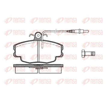 Sada brzdových destiček, kotoučová brzda REMSA 0141.24