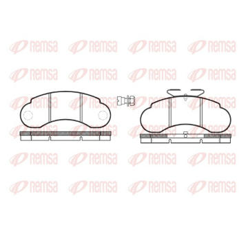 Sada brzdových destiček, kotoučová brzda REMSA 0142.20