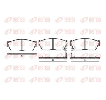 Sada brzdových destiček, kotoučová brzda REMSA 0147.02