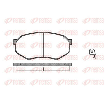Sada brzdových destiček, kotoučová brzda REMSA 0148.14