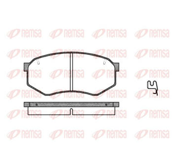 Sada brzdových destiček, kotoučová brzda REMSA 0148.34