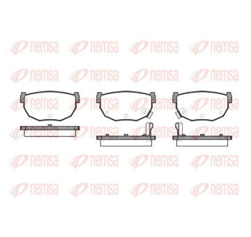 Sada brzdových destiček, kotoučová brzda REMSA 0151.12