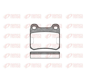 Sada brzdových destiček, kotoučová brzda REMSA 0157.00