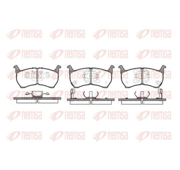 Sada brzdových destiček, kotoučová brzda REMSA 0164.02