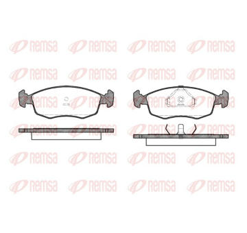 Sada brzdových destiček, kotoučová brzda REMSA 0172.00