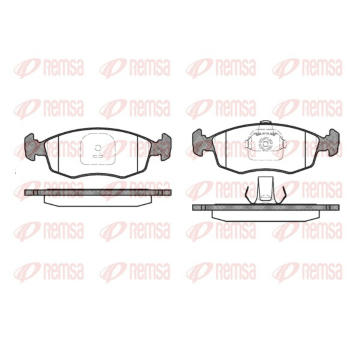 Sada brzdových destiček, kotoučová brzda REMSA 0172.10
