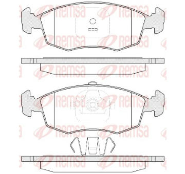 Sada brzdových destiček, kotoučová brzda REMSA 0172.35