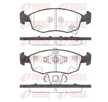 Sada brzdových destiček, kotoučová brzda REMSA 0172.72