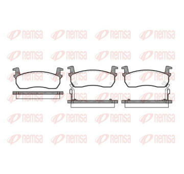 Sada brzdových destiček, kotoučová brzda REMSA 0174.02