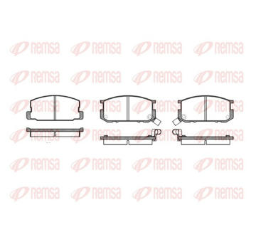 Sada brzdových destiček, kotoučová brzda REMSA 0180.02