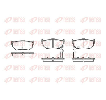 Sada brzdových destiček, kotoučová brzda REMSA 0183.02
