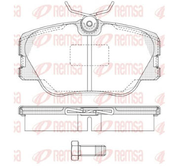 Sada brzdových destiček, kotoučová brzda REMSA 0189.00