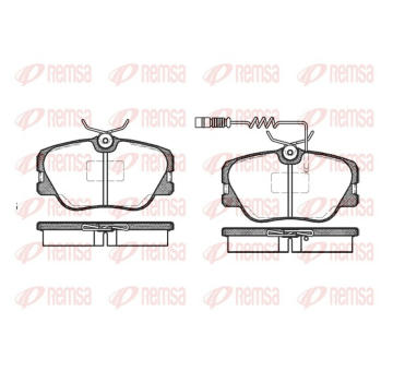 Sada brzdových destiček, kotoučová brzda REMSA 0189.02