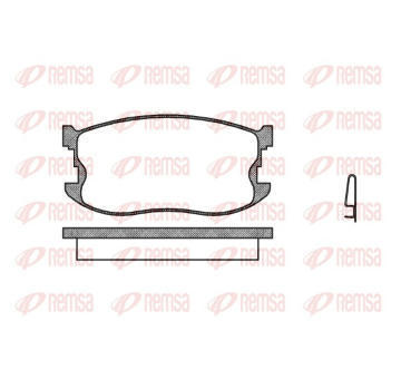 Sada brzdových destiček, kotoučová brzda REMSA 0198.04