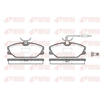Sada brzdových destiček, kotoučová brzda REMSA 0208.12