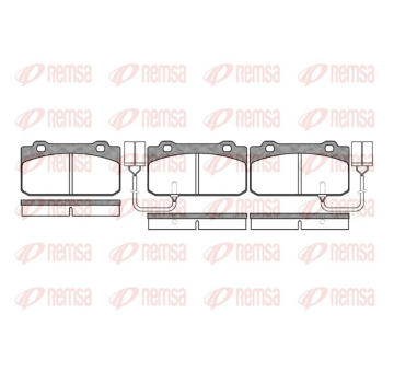 Sada brzdových destiček, kotoučová brzda REMSA 0210.02
