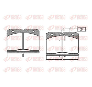 Sada brzdových destiček, kotoučová brzda REMSA 0211.12