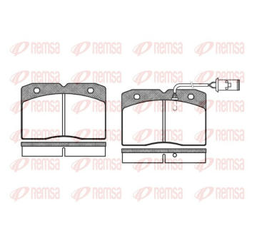 Sada brzdových destiček, kotoučová brzda REMSA 0211.22