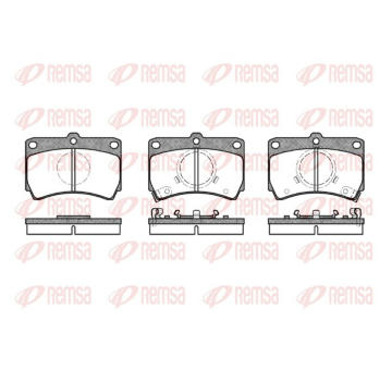 Sada brzdových destiček, kotoučová brzda REMSA 0212.02