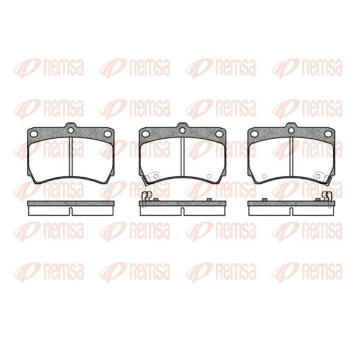 Sada brzdových destiček, kotoučová brzda REMSA 0212.12