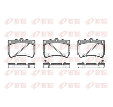 Sada brzdových destiček, kotoučová brzda REMSA 0212.42