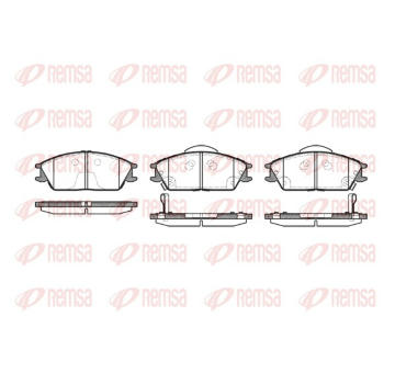 Sada brzdových destiček, kotoučová brzda REMSA 0224.22