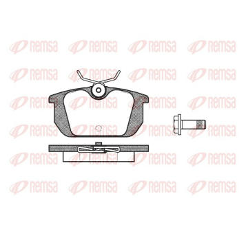 Sada brzdových destiček, kotoučová brzda REMSA 0231.00