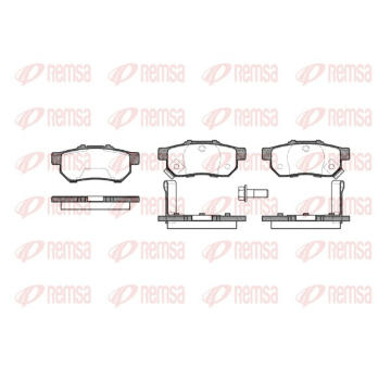 Sada brzdových destiček, kotoučová brzda REMSA 0233.52