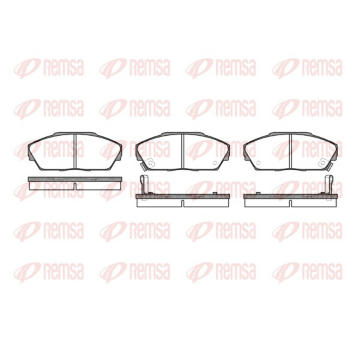 Sada brzdových destiček, kotoučová brzda REMSA 0237.02